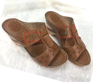 [ส่งเร็วพิเศษ!] 8am รองเท้าเพื่อสุขภาพ รองเท้าแตะส้นสูงแบบสวม งานเย็บมือทนทาน สวมใส่สบาย น้ำหนักเบามาก 1A6172