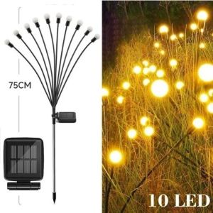 YMJR 0 Tagihan Listrik 10LED Lampu Lampu Taman Tenaga Surya Taman Tenaga Surya LED Warna Pijar Lampu Luar Ruangan Tahan Air IPX65