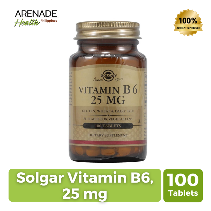 Solgar Vitamin B6, 25 mg 100 Tablets Lazada PH