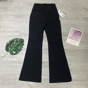 Quần dài nữ tập gym yoga aerobic thể thao lưng cao ống bass loe chất liệu thun lạnh NAQI quảng châu cao cấp  BINSPORTS Q166