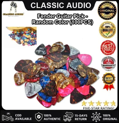Fender Guitar Pick - Random Color (100 PCS) CLASSIC AUDIO | (ORIGINAL)