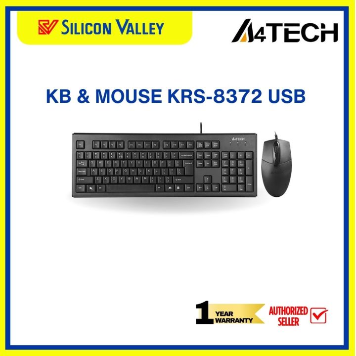 A4 Tech Krs-8372 Usb Combo Keyboard & Mouse Combo | Lazada PH