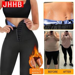 กางเกงเลคกิ้งเอวสูงสำหรับผู้หญิงกางเกงซาวน่าเหงื่อออกกางเกงลดน้ำหนักกางเกงรัดรูปเล้กกิ้งรัดกระชับสัดส่วน