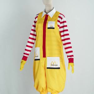 ธีมแมคโดนัลด์ Cosplay ชุดเครื่องแต่งกายการแสดง M ชุดยูนิฟอร์มต้อนรับลุงตัวตลก 14 อายุมากกว่า