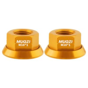DIRKI 2pcs M9/M10/M103/8 Bicycle Hub Nut High Strength Aluminum Alloy Rear Axle Screw Bike Part Anti-rust Bike Accessories Rear Axle