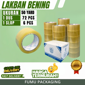 Lakban Bening Solatip Clear 50YARD Star Tape Premium Termurah