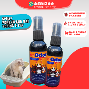 Pet Odor Remover Penghilang Bau Pesing dan Pup Kucing Pengharum Pasir dan Kandang Aerizoo