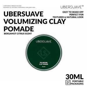 Authentic Ubersuave Hair Styling Series - Matte Wax - Strong Hold Pomade - Volumizing Clay Pomade - Hair Spray - Powder