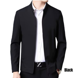 Mens Jacket with Stand-up Collar Business Dads Top