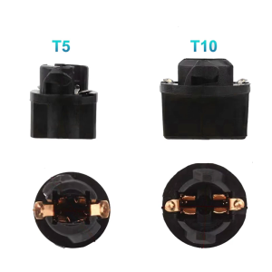 T5/T10 LED Twist Lock Socket 10pcs Lamp Holder Panel Cluster Bulb Base Lamp Base 12V Light Bulbs Socket Indicator Holder