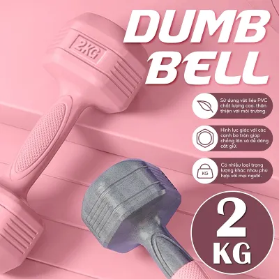 (Q314) BG -Tạ tay 2KG 4 màu cao cấp thép đặc bọc cao su nhám thái lan tập Gym (2CÁI)
