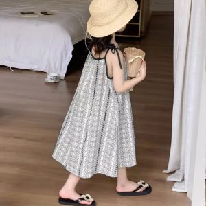 YUDESHUI Họa tiết hoa Váy hoa trẻ em Không tay Dây đeo có thể điều chỉnh Váy đi nghỉ mát in họa tiết Thoải mái Kích cỡ 1-9Y Váy đi biển phong cách Bohemian Dành cho bé gái
