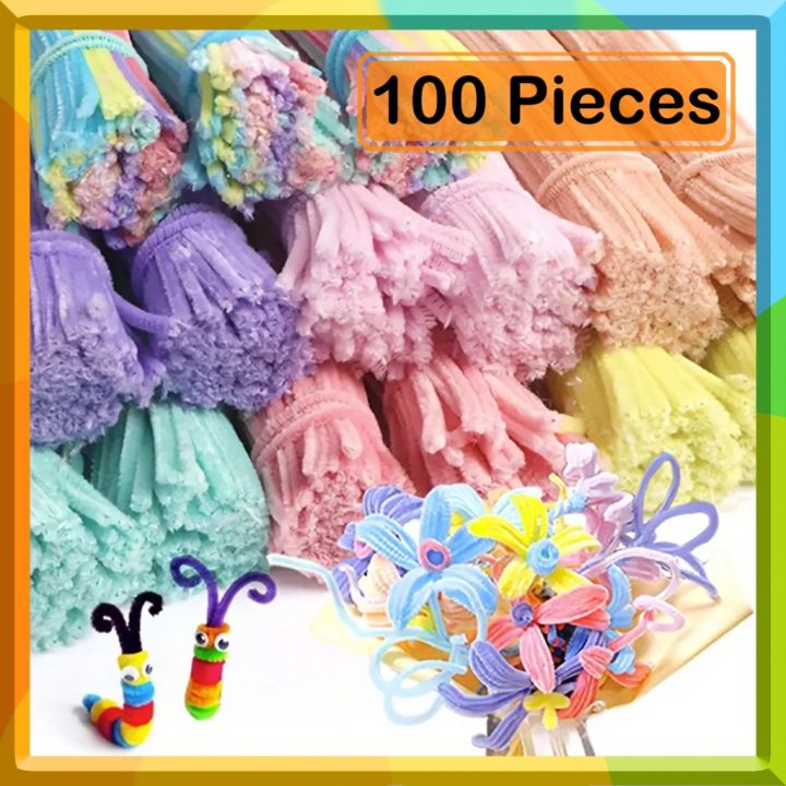 100 Pcs Chenille Pipe Cleaners With Bumps - 12 Inch, Multicolor Craft Stems For DIY & Art - View #12