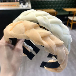 1pc Fashion Hair Accessories Elegant Wide Weaving Hairbands Mesh Braided Headband Hair Hoop Hair Bands Headdress