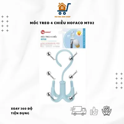 Móc Treo Đồ 4 Chiều Nhựa Hofaco MT02 – Xoay 360° Tiện Dụng Giữ Nhà Gọn Gàng