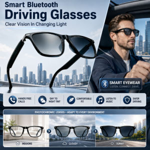 Smart Sunglasses Real-Time AI Translation Intelligent Color-Changing Auto Zoom Glasses Outdoor Travel Tech Lovers AI Smart Glasses