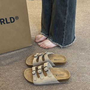 รองเท้าแตะ เสื้อผ้าแฟชั่นสตรีนอกฤดูร้อนรองเท้าแตะชายหาดพื้นรองเท้าหนาคุณภาพสูงแบบใหม่