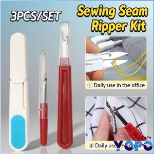 YoPo 3Pcs/set Sewing Seam Ripper Kit Sewing Craft Stitch Thread Unpicker &Seam Ripper&Thread Scissor