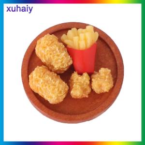 xuhaiy 1 Set Dollhouse Accessories Mini Simulation Cola Chicken Wings Tray Miniatures Food Decor DIY Supplies Model Ornament Toy