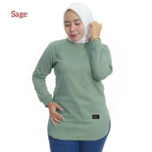Kaos wanita lengan panjang (3)  ZOLAQU ATASAN WANITA TERBARU 2025 kaos zolaqu combed24s JUMBO LD 130