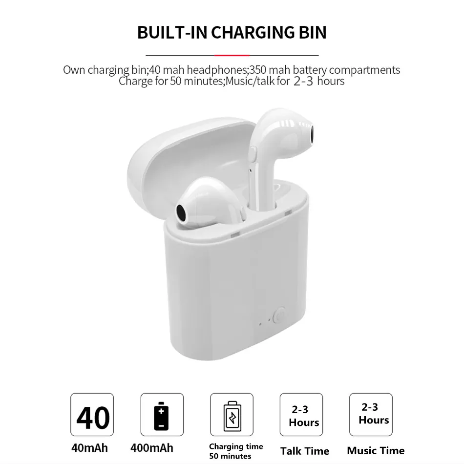 Bluetooth Earphones Wireless Headphones Headset For Samsung Galaxy