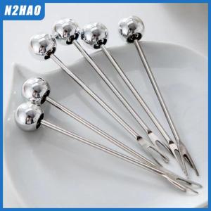 N2HAO 6pcs Stainless Steel Dessert Forks With Storage Jar Cute Bear Utensils For Party Tasting Dessert Fruit Pickle Fruit Salad