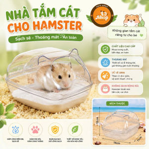 đồ chơi nhà tắm trong suốt gấu Boer (3 size) dành cho hamster - T3 PETS SHOP