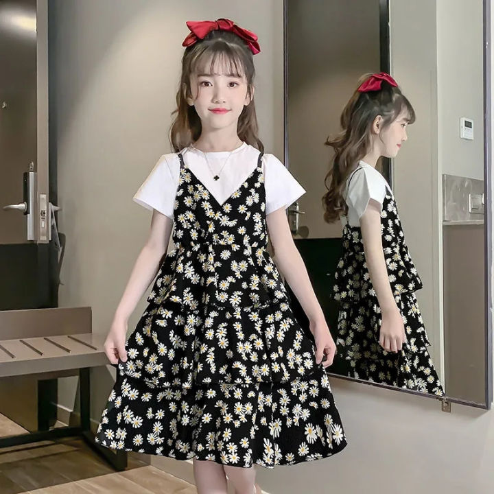 2PCS Blouses + Dress Korean Dress for Women Youth Girl Casual