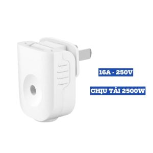 Phích Cắm Điện Gập 90 độ Chịu Tải 2500W Có khả năng Gập Góc 90 độ giúp tiết kiệm không gian K259