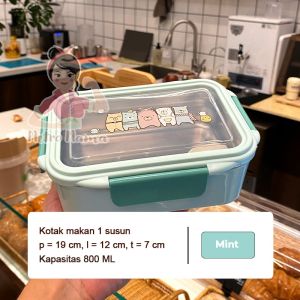 Kotak Makan Anak Sekolah LUNCH BOX 1 susun / 2 Susun Tingkat STAINLESS STEEL 304