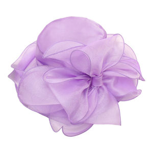 Organza Wide Brim Hat for Women New Church Dress Bridal Wedding Hat Floral Mesh Sun Hat Women Summer Organza Wide Brim Bucket Hat Sweet Elegant Flower Sunscreen Sun Hat Lady Church Wedding Foldable Panama Cap