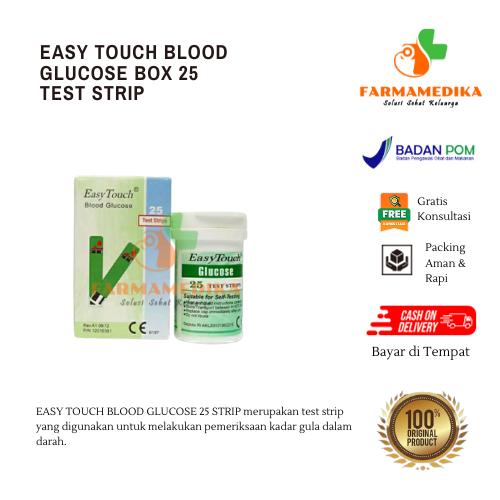 Easy touch blood glucose box 25 test strip lazada indonesia
