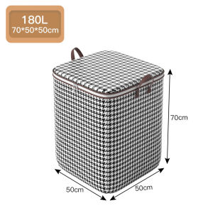 BFCC Large Quilt Storage Bag Blanket Organization with Cover Zipper Foldable Clothes Storage Box Containers for Comforters Bedding