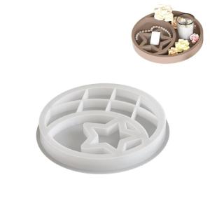 Flexible Sturdy Silicone Form for Crafting Unique Star and Moon Designs Home Storage Tray Solution Organization