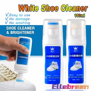 100ml Shoe Cleaner Brightener Remove Stain Shoe Brush White Shoes Professional Bleach Accessories