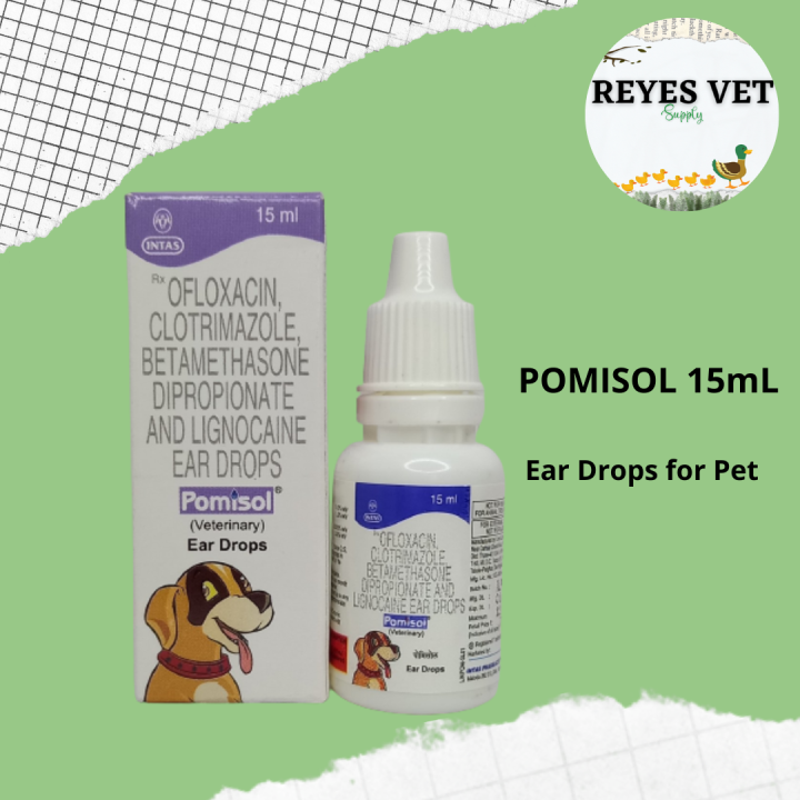 Intas Pomisol Pomisol Ear Drops Use For Dogs SOUTH VET] 3pcs Intas