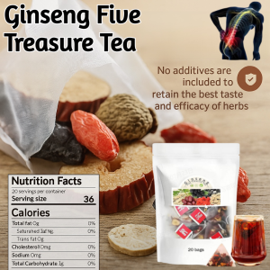 Saludable Organica Ginseng Five Treasure Tea Kidney Tea Formula for Men Women