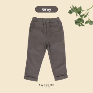 AWESOMEKIDS QUINCY CHINO Celana Panjang Anak Laki Laki Perempuan Bahan Katun Twill Strech Melar 2-9th