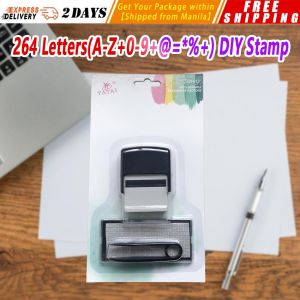 【264 Letters DIY Stamp】Large Rubber Stamp Kit DIY Personalized Customized Business Addres Name Number Letter Stamps Set Self Inking Stamp+ Tweezers Kit DIY-Stamp