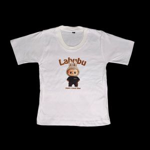 Kaos Labubu Anak Lengan Pendek Motif Karakter Warna Cerah Usia 1-6 Tahun