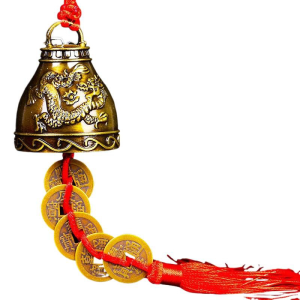 จี้ระฆังทองแดงแท้ เหรียญห้าจักรพรรดิ ฮวงจุ้ย / จี้ประดับสไตล์จีน / ของตกแต่งสำนักงาน / ดึงดูดความมั่งคั่งและโชคลาภ / นำโชคดีมาให้/จี้ฮวงจุ้ยเหรียญห้าจักรพรรดิระฆังทองแดงบริสุทธิ์