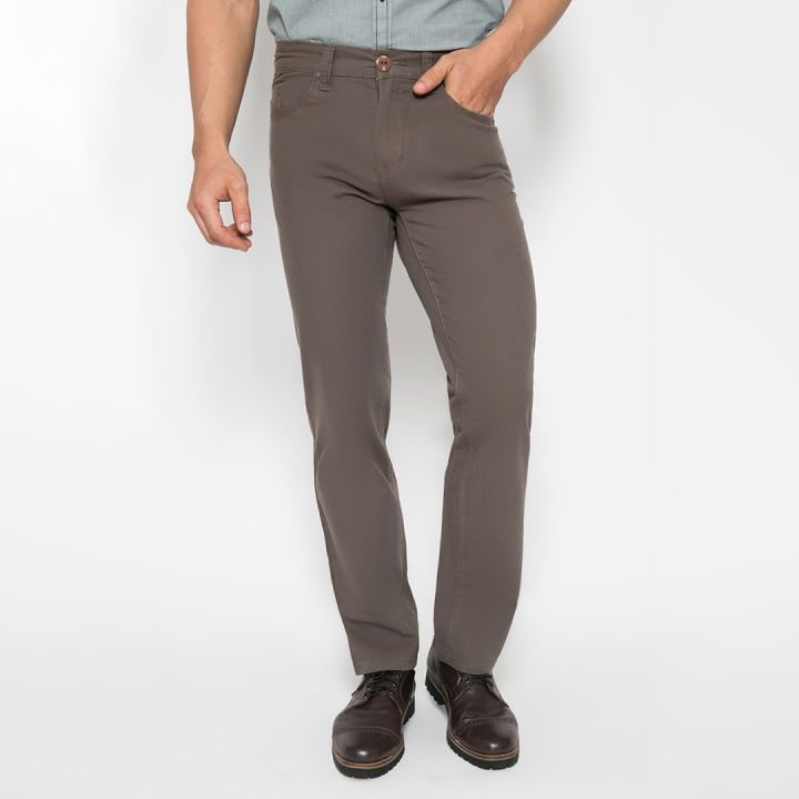 LGS - Celana Panjang Chinos - Coklat - Slim Fit - LESF.354.004.675.7C ...