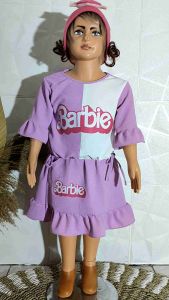 Setelan Rok Barbie Crinkle untuk Anak Perempuan Usia 1-3 Tahun