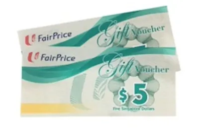 NTUC Fairprice Physical Vouchers $5 denomination