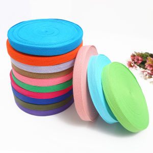 2ซม.5หลาหลายสีเทปก้างปลาริบบิ้นผ้าฝ้าย100% ทอริบบิ้นเย็บ Overlock ผ้าเข็มขัดเครื่องประดับ DIY