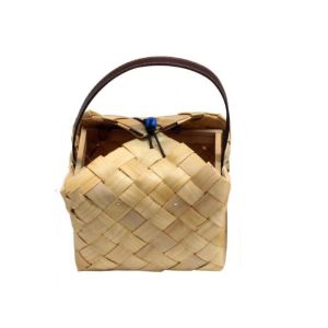 NCNC(OKDEALS01) Wooden Gift Packaging Basket Handmade Woven Candy Box Portable Natural Hand-held Basket Dragon Boat Festival