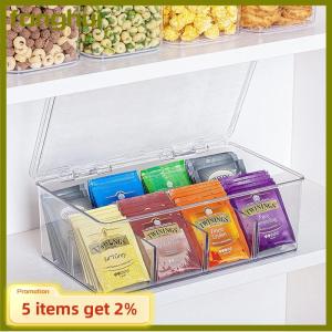 fanghui กล่องใส่ถุงชากล่องเก็บของอเนกประสงค์สำนักงานพร้อมฝาปิดกระเป๋าใส่กาแฟทำจากอะคริลิค