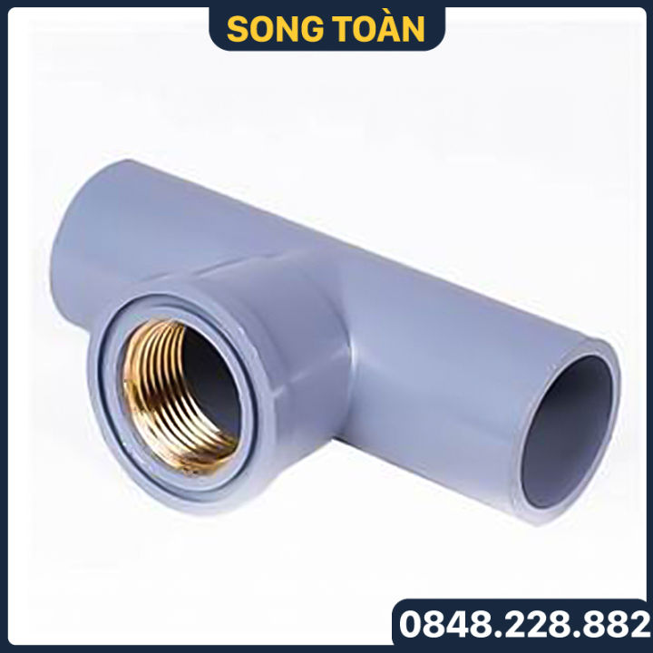 Tê Nhựa Pvc Ren Trong Bsp Hệ G Bằng Đồng, Kết Nối T Chia 3 Ống Nhựa Pvc ...