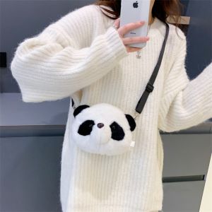 WSRYHDFE Cartoon Bear Mini Wallet Cartoons Animals Plush Purses Plush Doll Bags Earphone Organizer Cartoon Dog Little Bear Crossbody Bag Diagonal Women Bag Plush Bear Shoulder Bag Panda Schoolbag