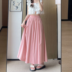 Women Summer Apricot High Waist Slim Skirt Pants